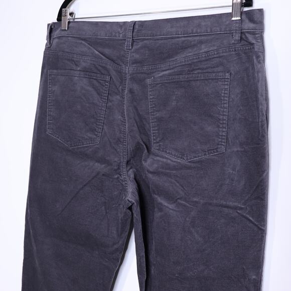 EILEEN FISHER Velvet Straight Leg Pants Gray 5-Pocket Casual Women's XL/18 - Picture 7 of 10